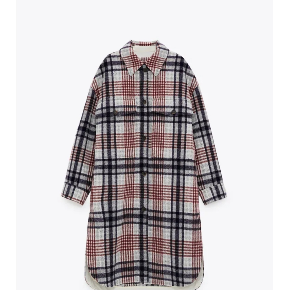Zara Plaid Coat